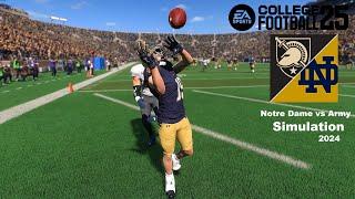 College Football 25 Notre Dame Fighting Irish vs Army Black Knights 2024 Sim 4K Full Game Play