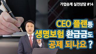 CEO플랜 등 법인명의 생명보험 중도환급금은 업무무관자산일까?