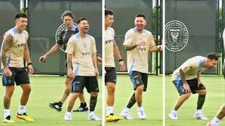 Messi, Martinez and Garnacho HAVE FUN during Argentina training in Miami 