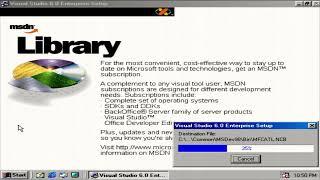 Visual Studio 6 Full Installation on Windows 98 on a Intel Pentium 100Mhz