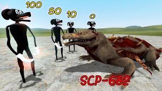 SCP-682 VS CARTOON DOG JERRY -TREVOR HENDERSON CREATURES!! Garry's Mod Sandbox