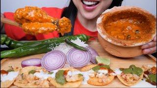 BONE IN BUTTER CHICKEN MASALA *INDIAN FOOD (ASMR EATING SOUNDS) NO TALKING | SAS-ASMR