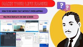 Multiple displays in one screen|work fast without overlapping with multiple browsers|URDU Tutorial|