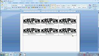 Cara membuat label stiker kemasan krupuk dengan cepat dan mudah di Microsoft Word