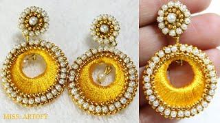 DIY Silk Thread Chandbali Earrings| By MISS. ARTOFY