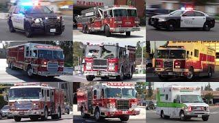 Fire Trucks Police & EMS Responding Compilation 2024 #11: Orange County Collection Volume I