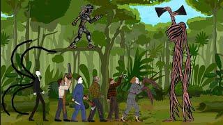 Siren Head vs Jason Voorhees, Michael, Freddy, IT Pennywise, Leatherface, SLENDER MAN, Predator[Dc2]