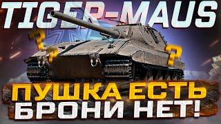 TIGER-MAUS ПУШКА ЕСТЬ, БРОНИ НЕТ! МИР ТАНКОВ