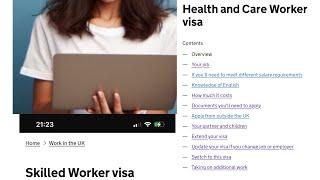 UK VISA APPLICATION|SKILLED WORKER VISA|HEALTH AND CARE WORKER VISA