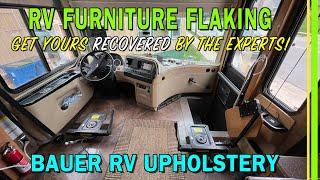 FLEXSTEEL RV LEATHER FURNITURE FLAKING | BAUER RV UPHOLSTERY IS THE DEFACTO REPAIR EXPERT! | EP221