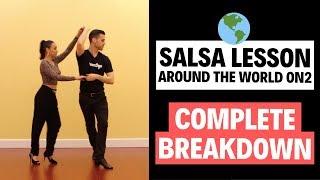 Salsa On 2 - Intermediate Salsa Lesson - Around The World (FULL BREAKDOWN) | TheDanceDojo.com