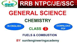 RRB NTPC CLASSES IN ENGLISH/RRB JE CBT 2 CLASSES/SSC CGL/SSC CHSL/GENERAL SCIENCE-CHEMISTRY CLASS 3