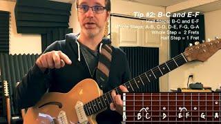 Learning The Fretboard - 4 Easy Tips! Guitar Lesson