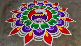 Pongal 2025 special big rangoli/sankranti muggulu /ThaiPongal Paanai kolam/super Amazingrangoli