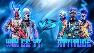 WIN GG YT VS  2 ATTITUDE BOY CHALLENGE CLASH SQUAD CUSTOM | FF GOD WIN GG YT GARENA FREE FIRE