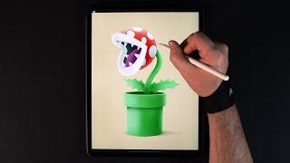 Piranha Plant - Procreate Painting on iPad Pro