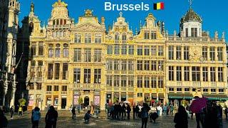  Brussels ( Bruxelles), The heart of Belgium and the capital of Europe. [4K] walking tour.