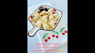 Cherry season! Time for cherry pierogies  #cherry #fruit #dessert #pierogi #irenyk