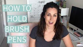 How to Hold Brush Pens | The Happy Ever Crafter