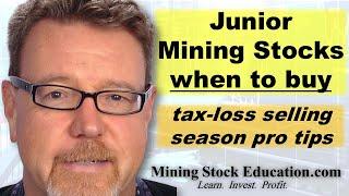 Pro Buying Tips for Junior Mining Tax-loss Selling Season with Investor David Erfle