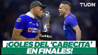 ¡SIEMPRE EFECTIVO! Los goles de 'Cabecita' Rodríguez en las finales para Cruz Azul I TUDN