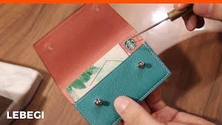 Making a leather flap card wallet | Tutorial