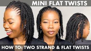 HOW TO DO MINI FLAT TWISTS ON NATURAL HAIR | SIMPLE PROTECTIVE STYLE #howto