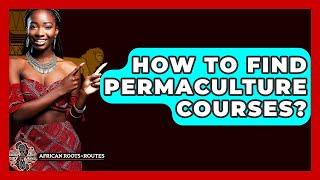 How To Find Permaculture Courses? - African Roots And Routes