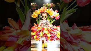 Baby Fashion Show magic Flower Outfits #babyfashion #flowers#cutebaby#fashionshow #runway#baby