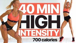 40 MIN INTENSE FULL BODY HIIT WORKOUT For Fat Loss / At Home Cardio