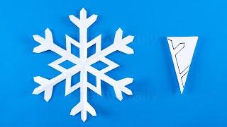 Easy Paper Snowflakes | Simple way to cut traditional snowflake out of paper  