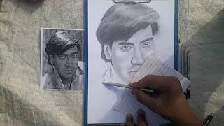 How to draw ajay devgan | Ajay devgan pencil sketch Art by Abhishek