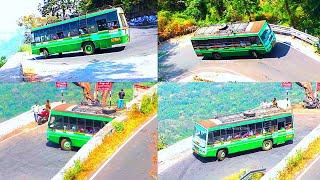 Kollimalai Hills| Bus Driving Simulator| Dangerous Bus Driving| Bus Risky Turning Bend Road Namakkal