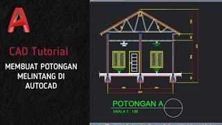 Cara membuat potongan di autocad | autocad for beginners 2022 PART2