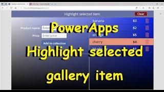 Powerapps: Highlight selected item in gallery