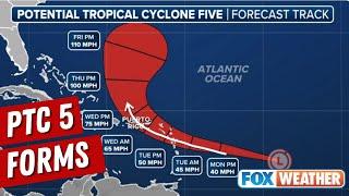 Tropical Storm Watches Issued as Potential Tropical Cyclone 5 Targets Caribbean islands