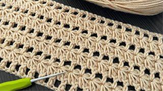 Wow! WHAT A MAGNIFICENT CROCHET STITCH WITH JUST TWO ROWS