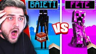 Baieti VS Fete pe Minecraft!