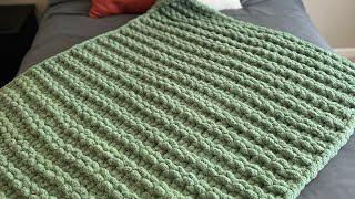 HAND KNIT A CHUNKY BLANKET- DOUBLE GARTER