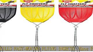 Enoz Plastic Mesh Head Flyswatter with Metal Handle, Assorted Colors, 2 Count (Pack of 3)