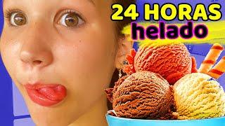 24 HORAS COMIENDO SOLO HELADOS!  Se vuelve EXtremo!  | Daniela Golubeva