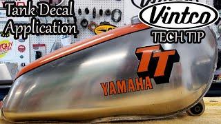 Tank Decal Application- VintCo Vintage Dirt Bike Tech Tip