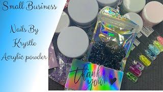 Unboxing & Swatching Nails By Krystle @IamBiscuit Acrylic Collection | Support Small Businesses |