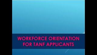 TANF Orientation