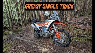 some greasy single track with a KTM 890 Adventure R