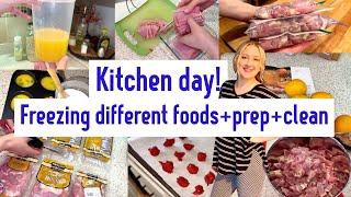FOOD FREEZING / food freezing hacks // kitchen cleaning and ingredient prep