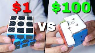 $1 Versus $100 Speedcube!!