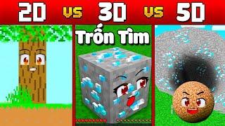 MINI GAME : TRỐN TÌM BLOCK 2D ĐẾN 5D MINECRAFT ** NOOB TEAM TRỐN TÌM SIÊU KHÓ TỚI SIÊU HÀI