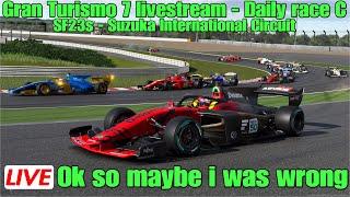 Gran Turismo 7 livestream - Daily race C....Super Formula - Suzuka International Circuit