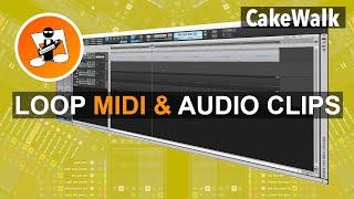 How to loop midi and audio in Cakewalk